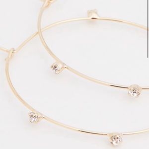 Jules Smith Gold Plated Hoop Earrings-NEW